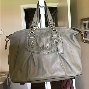🔴SOLD🔴Gray Coach Ashley satchel -silver hardware